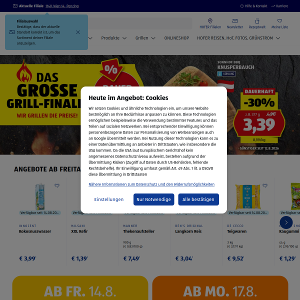 Website preview of Hofer Dagmar Tabaktrafik