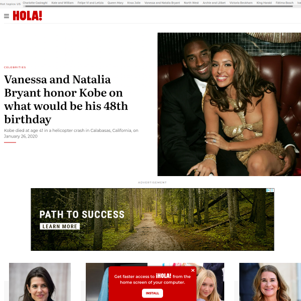 Website preview of Hola Chica