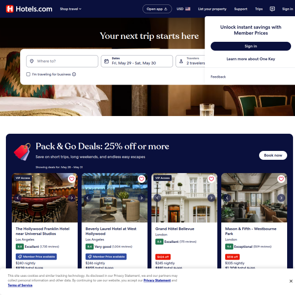 Website preview of Hotels De Ojonugwa