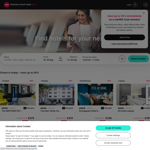 Website preview of HRS GROUP - Setup Cafe Club Restaurant Resort