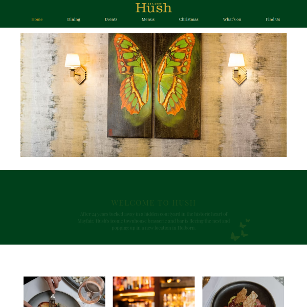 Website preview of HUSH SLEEP COLLECTION LIMITED