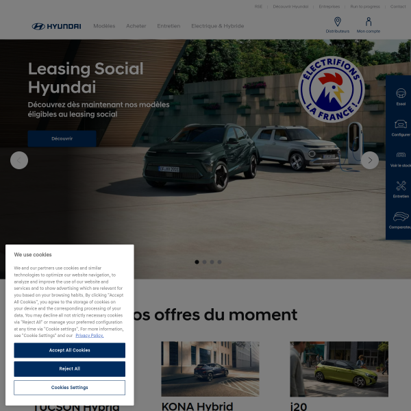 Website preview of Hyundai Motor Deutschland