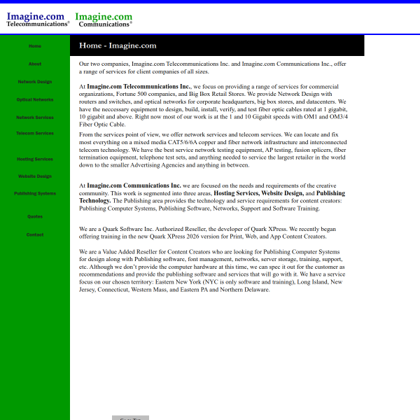 Website preview of Imagine Hostel