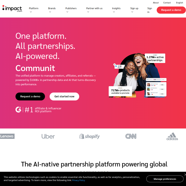Website preview of IMPACT