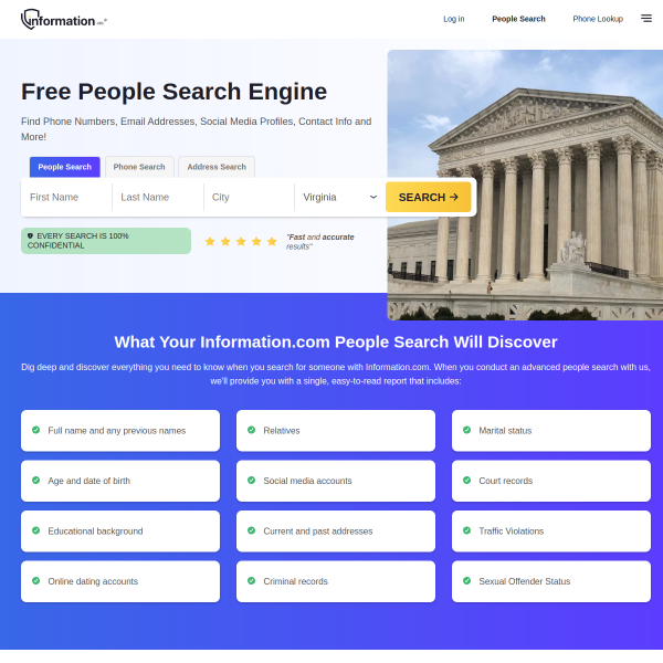 Website preview of Information Council on the Environment