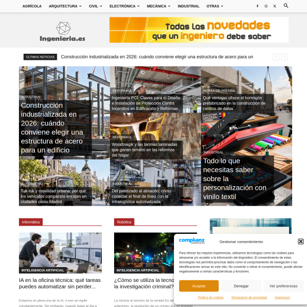 Website preview of ingenieria y estudios mediterraneo slp