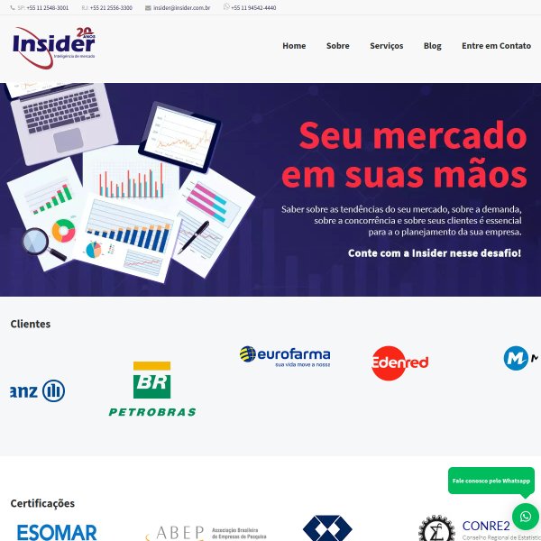 Website preview of INSIDER CONSULTORIA EM INFORMATICA LTDA