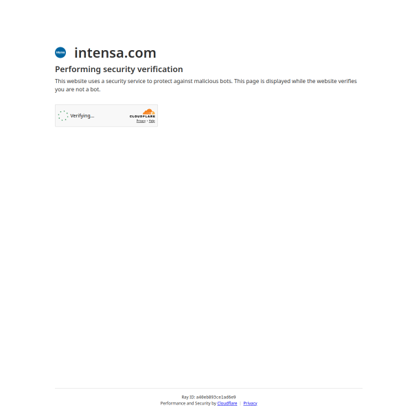 Website preview of Intensa