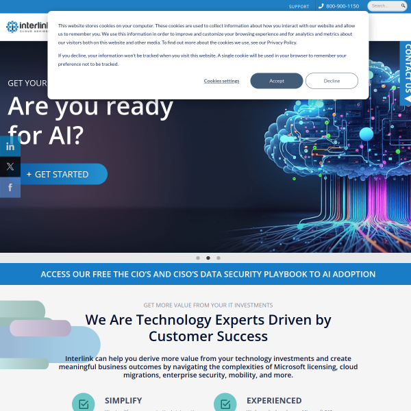 Website preview of Interlink Communication