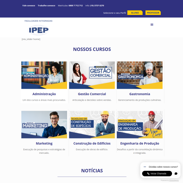 Website preview of ipep - instituto panamericano de ensino e pesquisa
