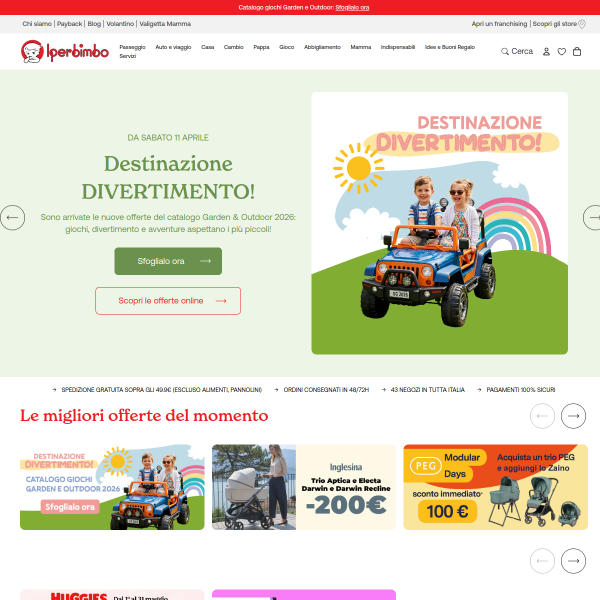 Website preview of IPERBIMBO S.R.L.