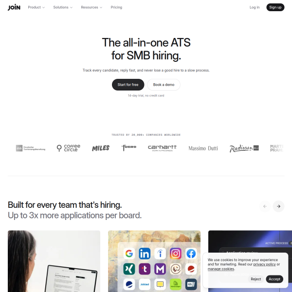 Website preview of Студия колористики "Join me"