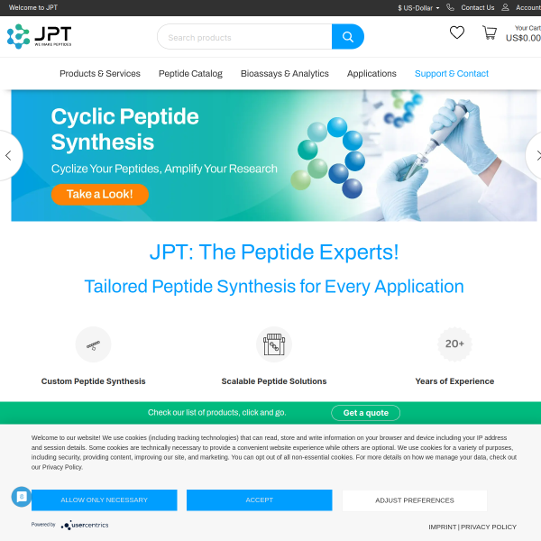 Website preview of JPT Fronty