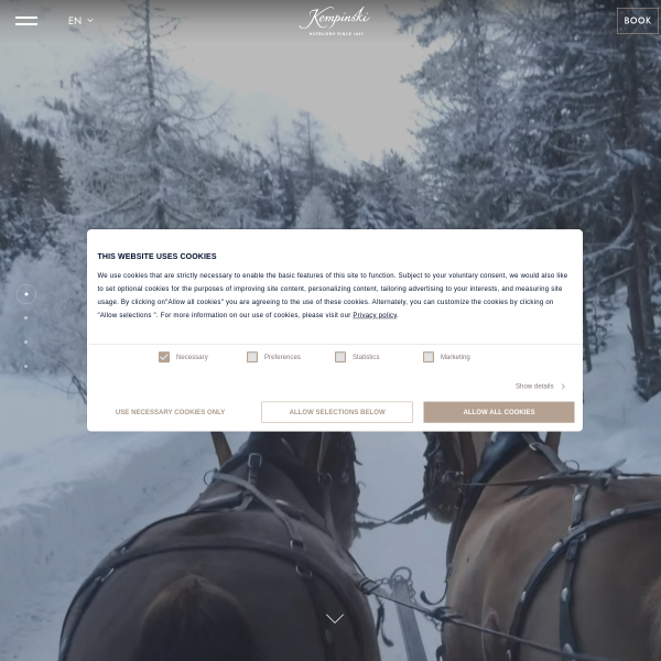 Website preview of Kempinski Palace Portorož