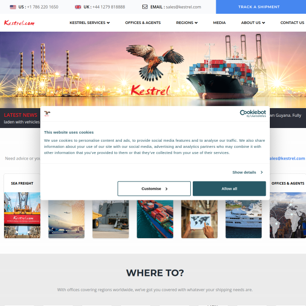 Website preview of KESTREL KAPPA INVESTMENTS LTD