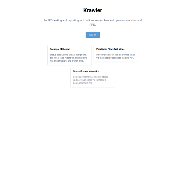 Krawler screenshot