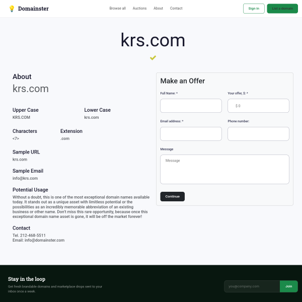 Website preview of KRS Cambodia Security Company