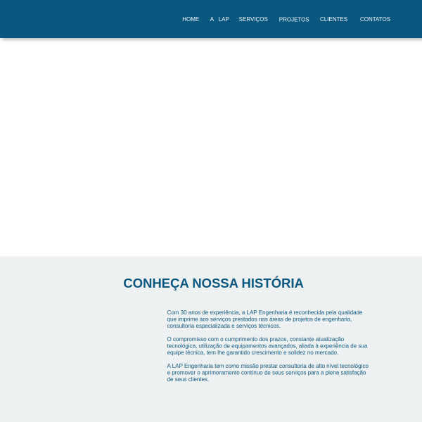 Website preview of lap mosaicos industria e comercio
