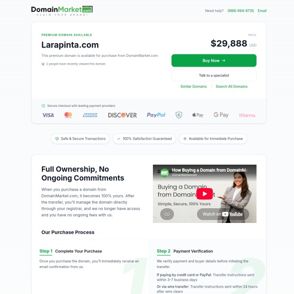 Website preview of Larapinta