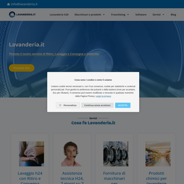 Website preview of LAVANDERIA KOMET S.R.L. - IN LIQUIDAZIONE