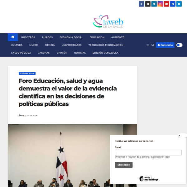 Foro Educación, salud y agua demuestra el valor de la evidencia científica en las decisiones de políticas públicas