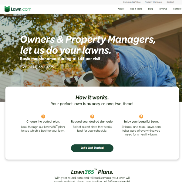 Website preview of LAWN BOSS SERVICES LLC