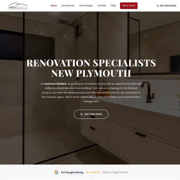 Lawrence Builders website