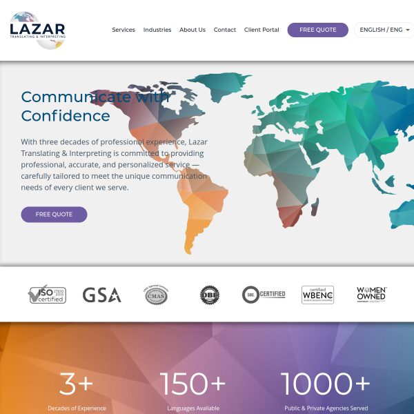 Website preview of Lazar Enterprises Inc