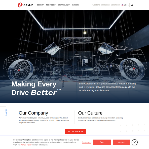 Website preview of lear siegler australasia pty. ltd.
