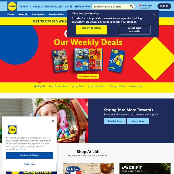 Website preview of LIDL Slovenija družba za trgovino in storitve d.o.o.