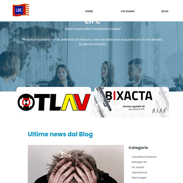 Website preview of LIFE S.R.L.