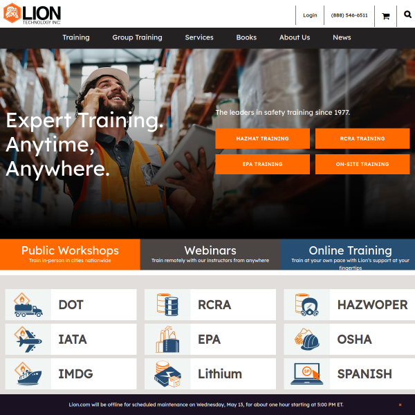 Website preview of Lion Cinemas