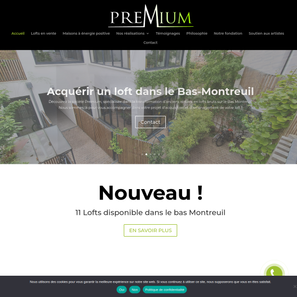 Website preview of Loft Hosanna location classé 4 étoiles
