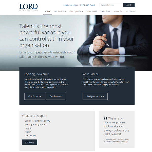 Website preview of LORD FAMILY PROPERTIES LTD