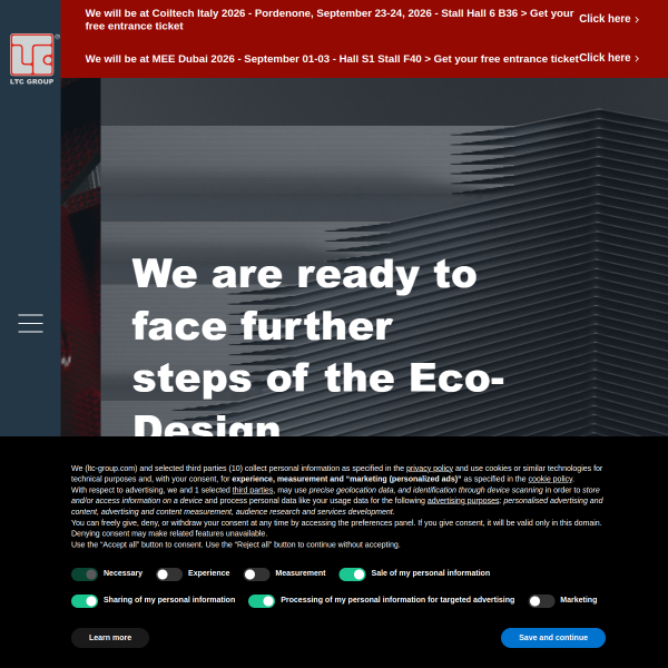 Website preview of LTC S.R.L.