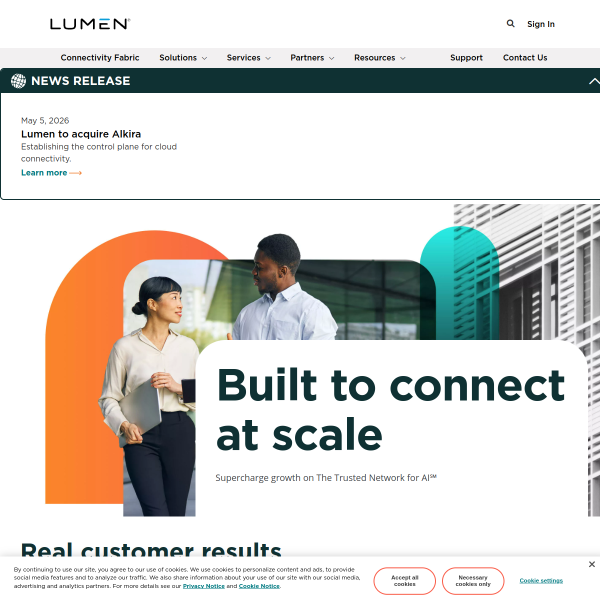 Website preview of .lumen
