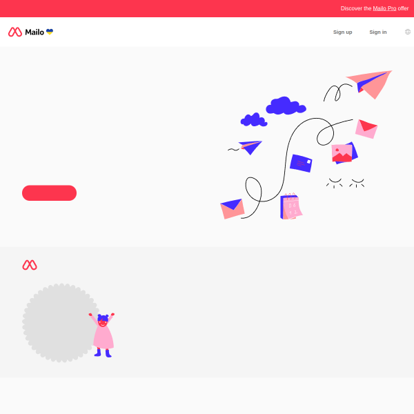 Website preview of Mailo