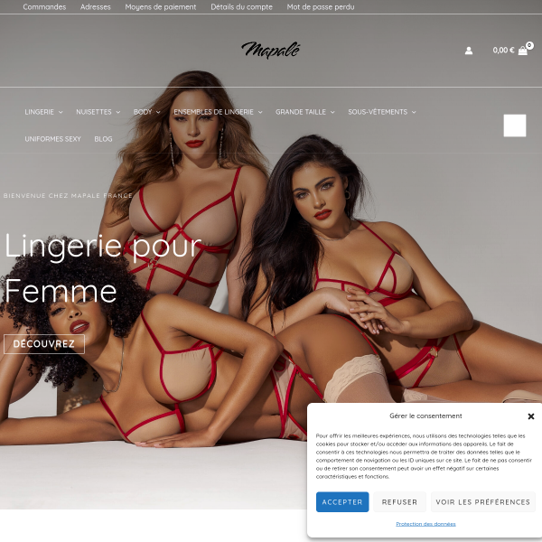 Mapale France - Aperçu du site