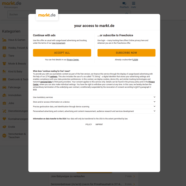 Website preview of Markt Awadh