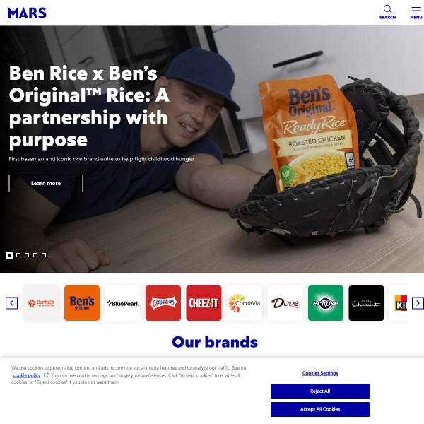 Website preview of Mars & Venus Hotel