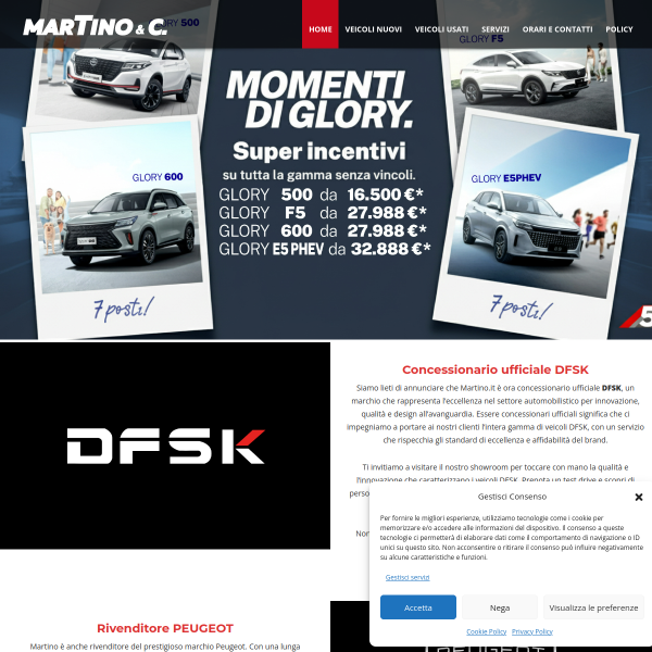 Website preview of MARTINO EUGENIO