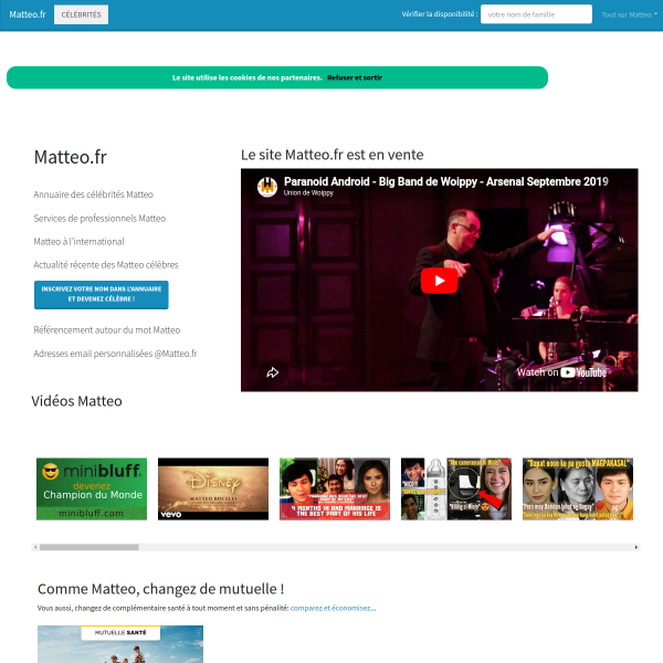 Website preview of MATTEO GOURDIN