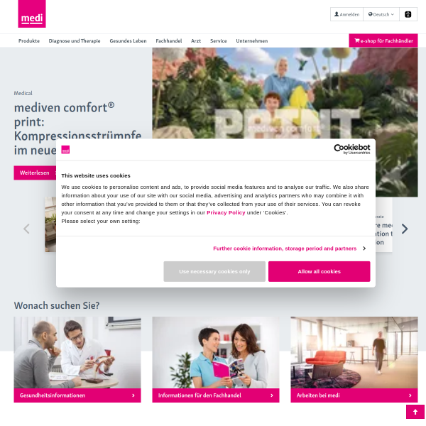 Website preview of Medi-Dentis GmbH Dental-Labor