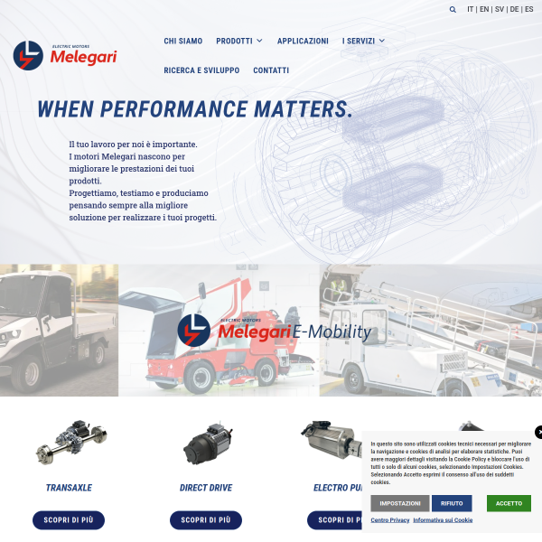 Website preview of Melegari e Marocchi-Impianti Elettrici