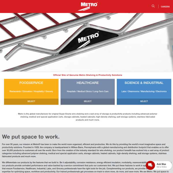Website preview of METRO KNITTING & DYEING MILLS LTD