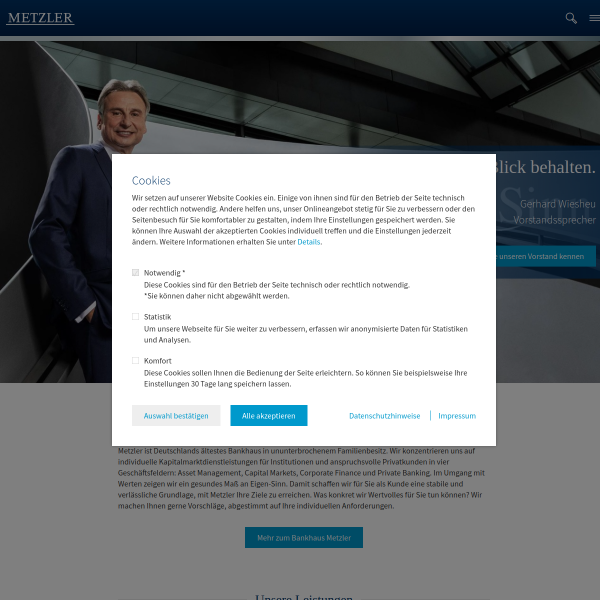 Website preview of Metzler European Smaller Companies