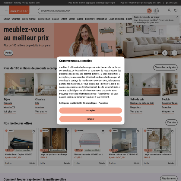 Website preview of Meubles Gautier Saint Maximin