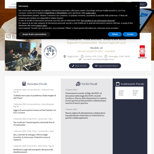 Website preview of MIRABILE S.R.L.
