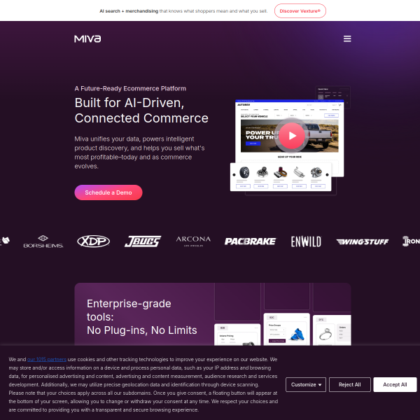 Website preview of MIVA GENERAL IMPORT EXPORT  SRL