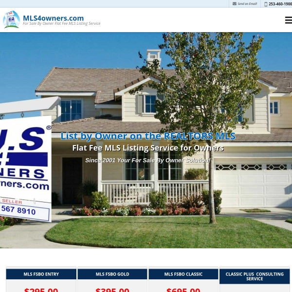 Website preview of MLS4OWNERS.COM